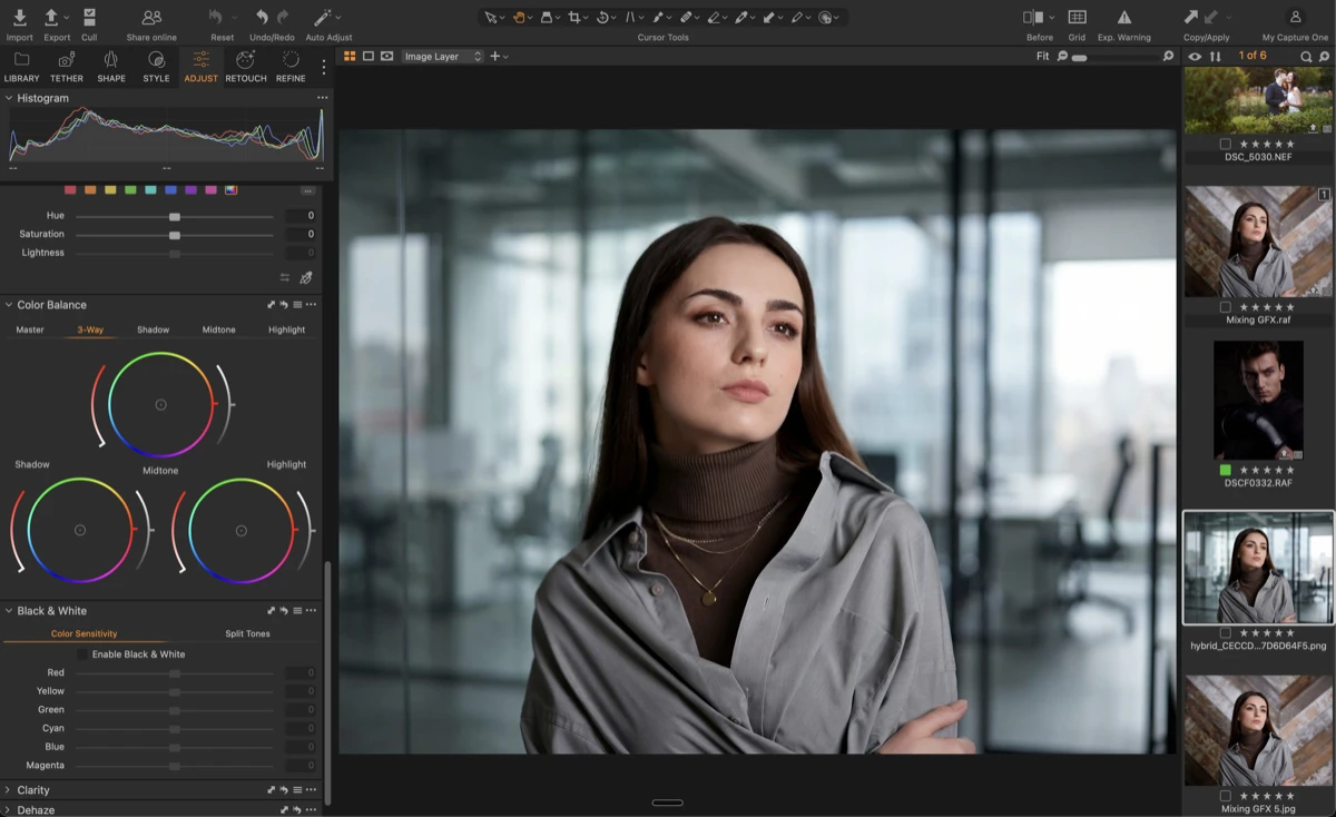 AI-generated image appearing in Capture One catalog